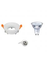 PHILIPS - LED Spot Set - SceneSwitch 827 36D - GU10 Fitting - Dimbaar - Inbouw Rond - Mat Wit - 1.5W-5W - Warm Wit 2200K-2700K - Ø85mm