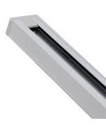 Spanningsrail - 1 Fase - Opbouw - Aluminium - Glans Wit - 3m