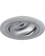 Spot Armatuur GU10 - Pragmi Alpin - Inbouw Rond - Mat Zilver - Aluminium - Kantelbaar - Ø92mm