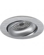 Spot Armatuur GU10 - Pragmi Delton Pro - Inbouw Rond - Mat Zilver - Aluminium - Kantelbaar - Ø82mm