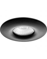 Spot Armatuur GU10 - Pragmi Luno Pro - Waterdicht IP65 - Inbouw Rond - Mat Zwart - Aluminium - Ø82mm