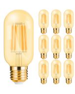 Voordeelpak 10x LED Lamp E27 Buis Filament - Brinton - Amber 4W 360lm - 822 Zeer Warm Wit 2200K - T45 | Vervangt 32W