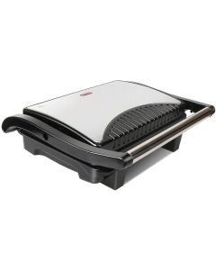 Contactgrill - Tosti Apparaat - Tosti Ijzer - Aigi Heron - Cool Touch - RVS - Zwart/Zilver