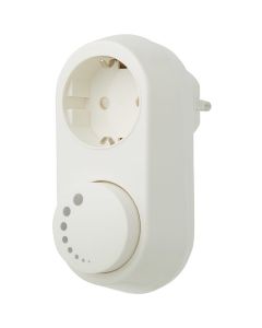 EcoDim - LED Stekkerdimmer - Smart WiFi - ECO-DIM.06 - Fase Afsnijding RC - ZigBee - Opbouw - Enkel Knop - 0-100W - Wit