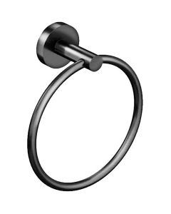 Handdoekring - Leoni Rimbo - 16cm - Rond - PVD - Gunmetal Grijs