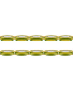 Isolatietape 10 Pack - Yurga - Groen/Geel - 20mmx20m