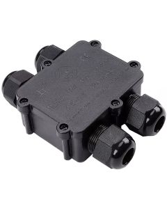 Kabelverbinder - Viron Thermy - Rechte 4-voudig Connector - Waterdicht IP68 - Mat Zwart