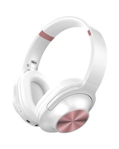 Koptelefoon - Aigi Moski - Draadloos - Bluetooth - On Ear - Wit/Roze