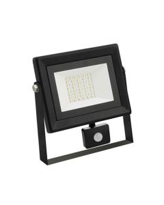 LED Bouwlamp 30 Watt met sensor - LED Schijnwerper - Pardus - Helder/Koud Wit 6400K - Waterdicht IP65