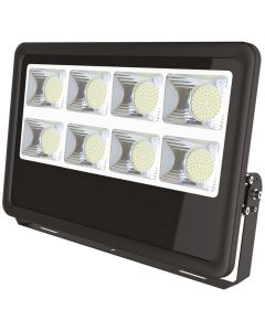 LED Bouwlamp 300 Watt - Leo - LED Schijnwerper - Helder/Koud Wit 6400K - Waterdicht IP65 - Mat Zwart