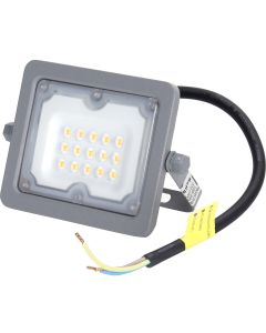 LED Bouwlamp - Aigi Zuino - 10 Watt - Natuurlijk Wit 4000K - Waterdicht IP65 - Kantelbaar - Mat Grijs - Aluminium