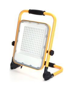 LED Bouwlamp op Accu met Statief - Aigi Worky - 100 Watt - Helder/Koud Wit 6500K - Waterdicht IP65 - USB Oplaadbaar - Kantelbaar