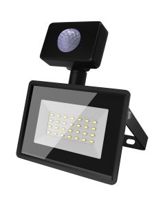 LED Breedstraler met Sensor - Velvalux Glowlit - 20 Watt - Helder/Koud Wit 6500K - Waterdicht IP65 - Flikkervrij