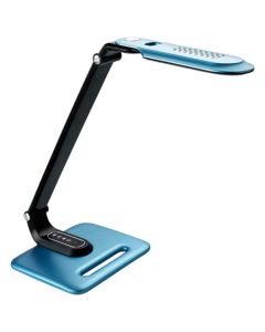 LED Bureaulamp - Aigi Eindy - 8W - Natuurlijk Wit 5000K - Dimbaar - Mat Blauw