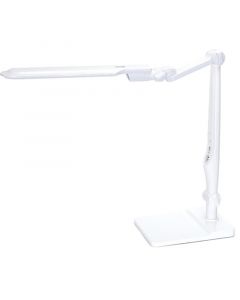 LED Bureaulamp - Aigi Marina - 9W - Aanpasbare Kleur - Dimbaar - Mat Wit