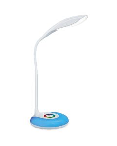 LED Bureaulamp - Brinton - 5W 400lm - Helder/Koud Wit 5000K + RGB - Dimbaar - Wit