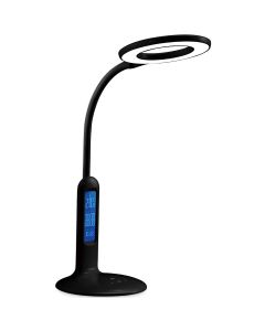 LED Bureaulamp met Kalender - Aigi Aviny - 7W - Aanpasbare Kleur - Dimbaar - Mat Zwart