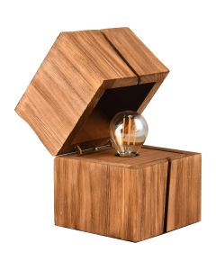 LED Bureaulamp - Trion Bomo - E14 Fitting - 2W - Zeer Warm Wit 2700K - Bruin - Natuur Hout 1