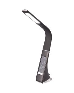 LED Bureaulamp - Trion Frence - 4.8W - Natuurlijk Wit 5000K - Temperatuurweergave - Zwart - Kunststof 1