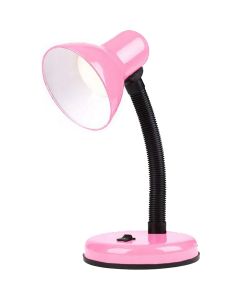 LED Bureaulamp - Velvin Brin - E27 Fitting - Aan/Uit Schakelaar - Flexibele Arm - Roze