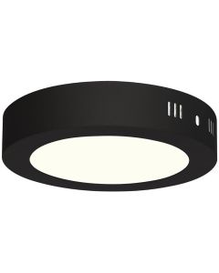 LED Downlight - 12W - Natuurlijk Wit 4200K - Mat Zwart - Opbouw - Rond - Aluminium - Ø170mm