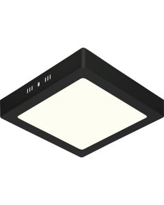 LED Downlight - 18W - Natuurlijk Wit 4200K - Mat Zwart - Opbouw - Vierkant - Aluminium - 225mm