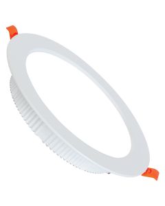 LED Downlight - Alexy - Inbouw Rond 30W - Helder/Koud Wit 6400K - Mat Wit Aluminium - Ø230mm