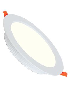 LED Downlight - Alexy - Inbouw Rond 30W - Natuurlijk Wit 4200K - Mat Wit Aluminium - Ø230mm