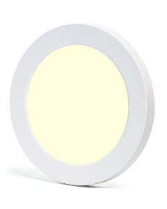 LED Downlight Pro - Aigi Foka - Inbouw/Opbouw - Rond - 12W - Warm Wit 3000K - Mat Wit - Kunststof