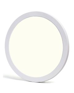 LED Downlight Pro - Aigi Foka - Inbouw/Opbouw - Rond - 24W - Natuurlijk Wit 4000K - Mat Wit - Kunststof