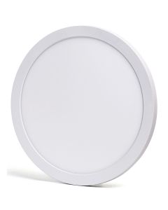 LED Downlight Pro - Aigi - Opbouw Rond 24W - Aanpasbare Kleur - Mat Wit - Kunststof - Ø330mm