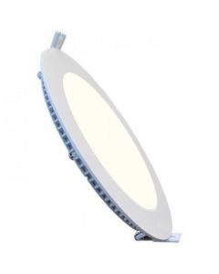 LED Downlight Slim - Inbouw Rond 12W - Dimbaar - Natuurlijk Wit 4200K - Mat Wit Aluminium - Ø170mm