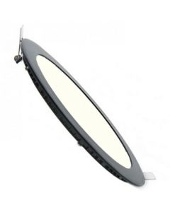 LED Downlight Slim - Inbouw Rond 3W - Dimbaar - Natuurlijk Wit 4200K - Mat Zwart Aluminium - Ø90mm