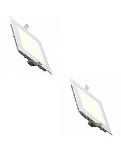 LED Downlight Slim - Inbouw Vierkant 6W - Natuurlijk Wit 4200K - Mat Wit Aluminium - 113.5mm