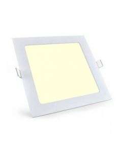 LED Downlight Slim - Aigi - Inbouw Vierkant 6W - Warm Wit 3000K - Mat Wit Aluminium - 115mm