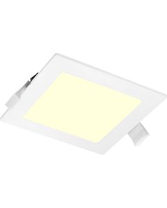 LED Downlight Slim Pro - Aigi Suno - Inbouw Vierkant 12W - Warm Wit 3000K - Mat Wit - Kunststof 