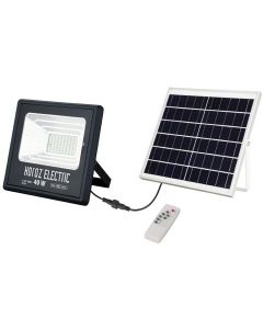 LED Floodlight op Zonne-energie - LED Schijnwerper - LED Solar Tuinverlichting Wandlamp - Togre - 40W - Helder/Koud Wit 6400K - Afstandsbediening - Waterdicht IP65 - Aluminium