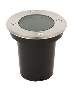 LED Grondspot - GU10 Fitting - Waterdicht IP67 - Inbouw - Rond - RVS Geborsteld