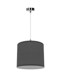 LED Hanglamp - Hangverlichting - Aigi Utra - E27 Fitting - Rond - Mat Grijs - Kunststof 