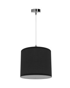 LED Hanglamp - Hangverlichting - Aigi Utra - E27 Fitting - Rond - Mat Zwart - Kunststof 