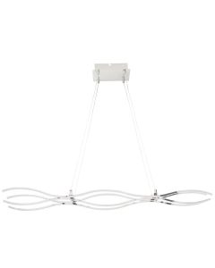 LED Hanglamp - Hangverlichting - Primon - 45W - Natuurlijk Wit 4000K - Mat Chroom - Aluminium