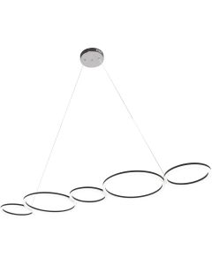 LED Hanglamp - Hangverlichting - Sintrus - 45W - Natuurlijk Wit 4000K - Mat Zwart - Aluminium