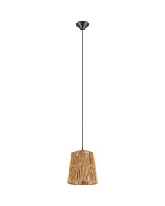 LED Hanglamp - Hangverlichting - Trion Holz - E27 Fitting - 1-lichts - Rond - Bruin - Papier 1