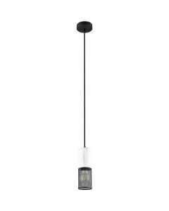 LED Hanglamp - Hangverlichting - Trion Josh - E27 Fitting - 1-lichts - Rond - Zwart Wit - Metaal 1