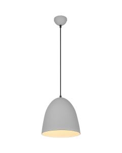 LED Hanglamp - Hangverlichting - Trion Lopez - E27 Fitting - 1-lichts - Rond - Mat Grijs - Aluminium