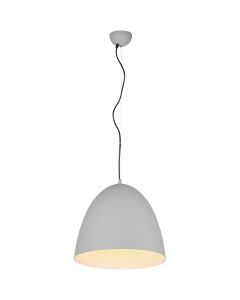 LED Hanglamp - Hangverlichting - Trion Lopez XL - E27 Fitting - 1-lichts - Rond - Mat Grijs - Aluminium