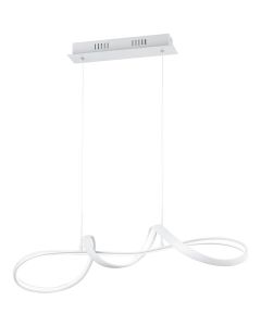 LED Hanglamp - Hangverlichting - Trion Peruino - 37W - Natuurlijk Wit 4000K - Dimbaar - Rond - Mat Wit - Aluminium