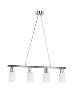 LED Hanglamp - Hangverlichting - Trion Smast - E14 Fitting - Rechthoek - Mat Nikkel - Aluminium