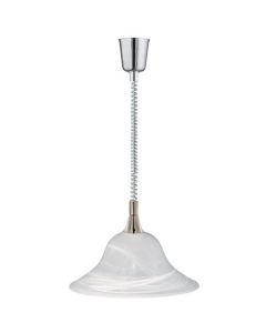 LED Hanglamp - Hangverlichting - Trion Voluna - E27 Fitting - Rond - Mat Nikkel - Aluminium