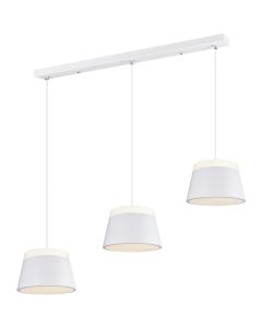 LED Hanglamp - Trion Barnaness - E14 Fitting - 6-lichts - Rond - Mat Wit - Aluminium